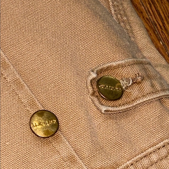 Vintage Carhartt Insulated Lined Winter Coveralls Size XXL 30L Regular Tan Brown - Picture 14 of 16